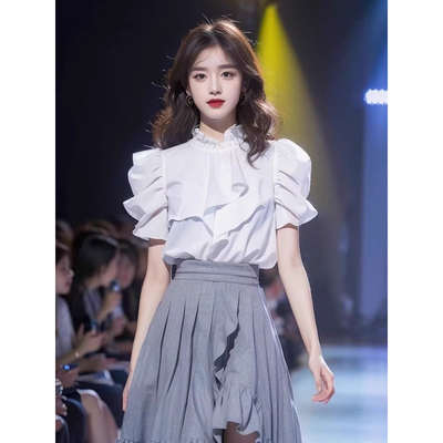 今年流行漂亮夏季套装女装2024年新款衬衫半身裙小个子穿搭一整套