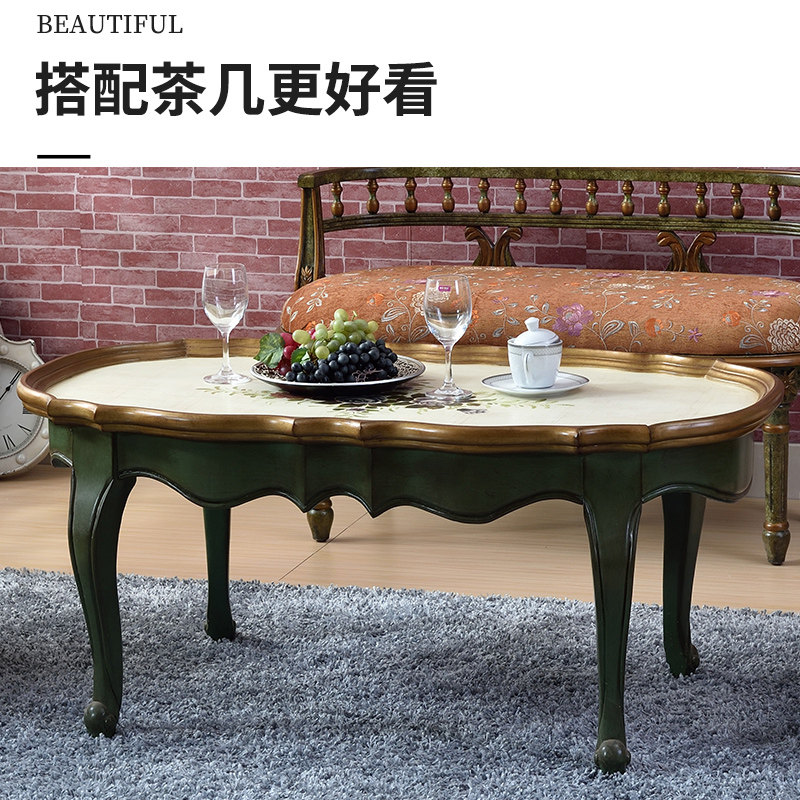 美式卧室b阳台小沙发休闲椅双人沙发椅咖啡厅休闲椅实木会谈椅子