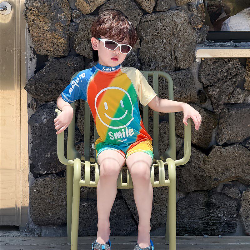 男童泳衣2025新款儿童笑脸连体游泳衣小男Q孩宝宝海边度假泳装,童装/婴儿装/亲子装,泳衣裤,淘宝优惠券,粉丝福利购,淘宝优惠卷