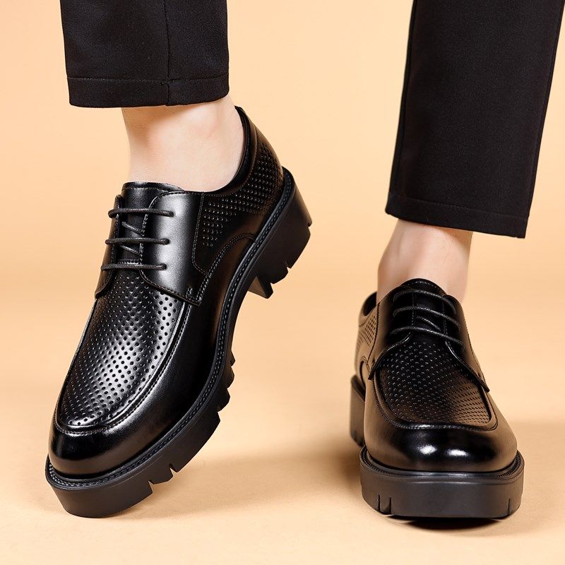 皮鞋男夏季透气镂空n凉鞋厚底尖头英伦商务正装休闲男士内增高男,流行男鞋,正装皮鞋,淘宝优惠券,粉丝福利购,淘宝优惠卷