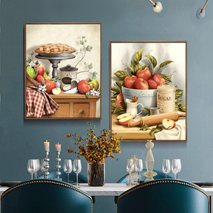餐厅装饰画现代简约饭厅挂画面包烘培店披萨O店壁画单幅厨房美式