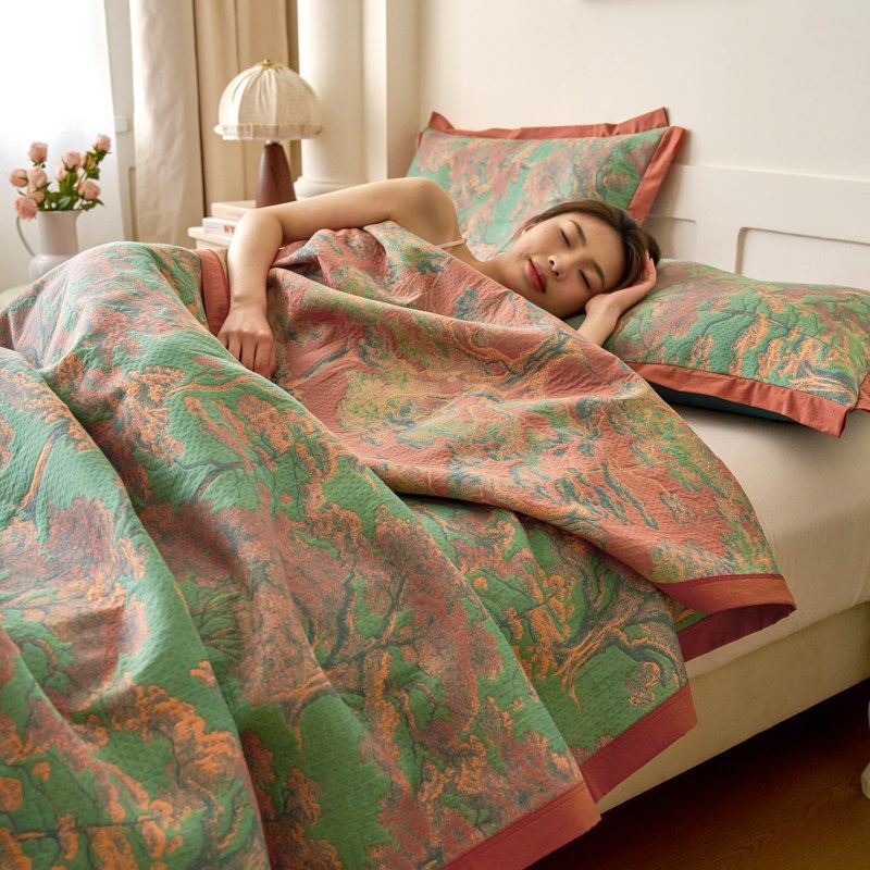 全棉彩纱双层纱夏凉被空调被z三层纱多功能巾被纱布毯细纱床盖,床上用品,休闲毯/毛毯/绒毯,淘宝优惠券,粉丝福利购,淘宝优惠卷