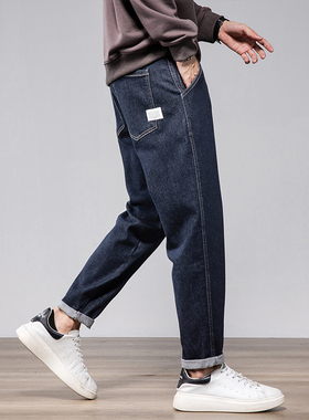 M2加长男裤120cm美式直筒宽松阔腿弹力牛仔长裤190W超高个子男裤