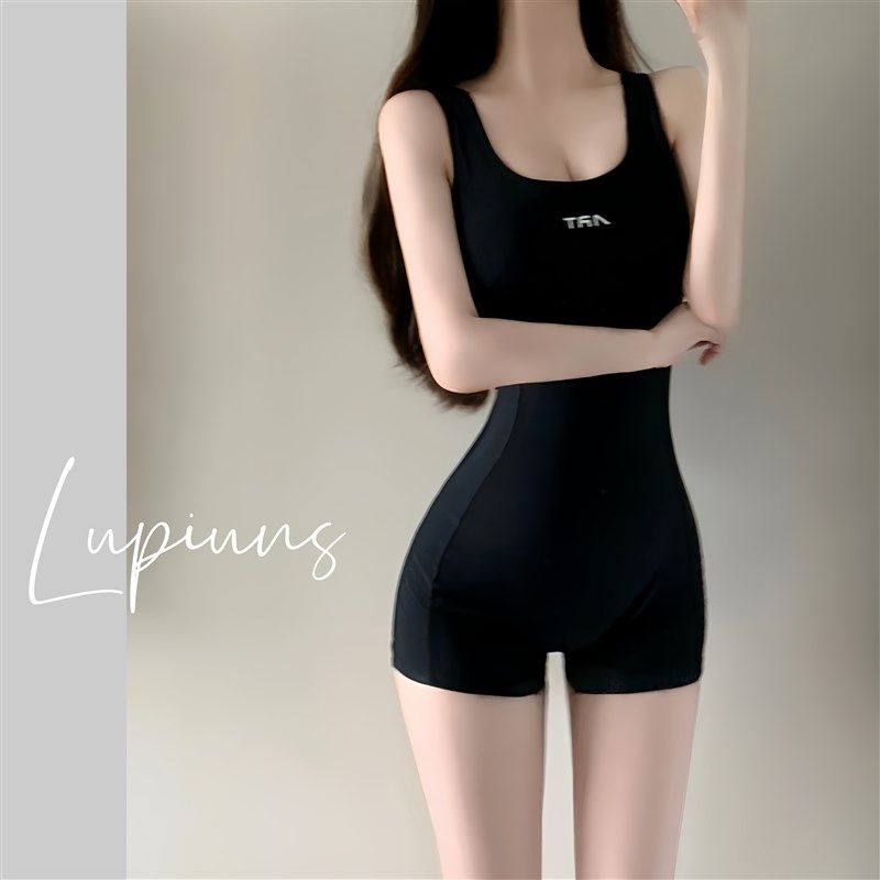 泳衣女款2025新n款爆款竞速保守连体平角裤游泳馆女士游泳衣