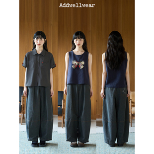 休闲口袋长裤 aww 强推·100%棉复古牛仔气球裤 神裤 小个子 私服