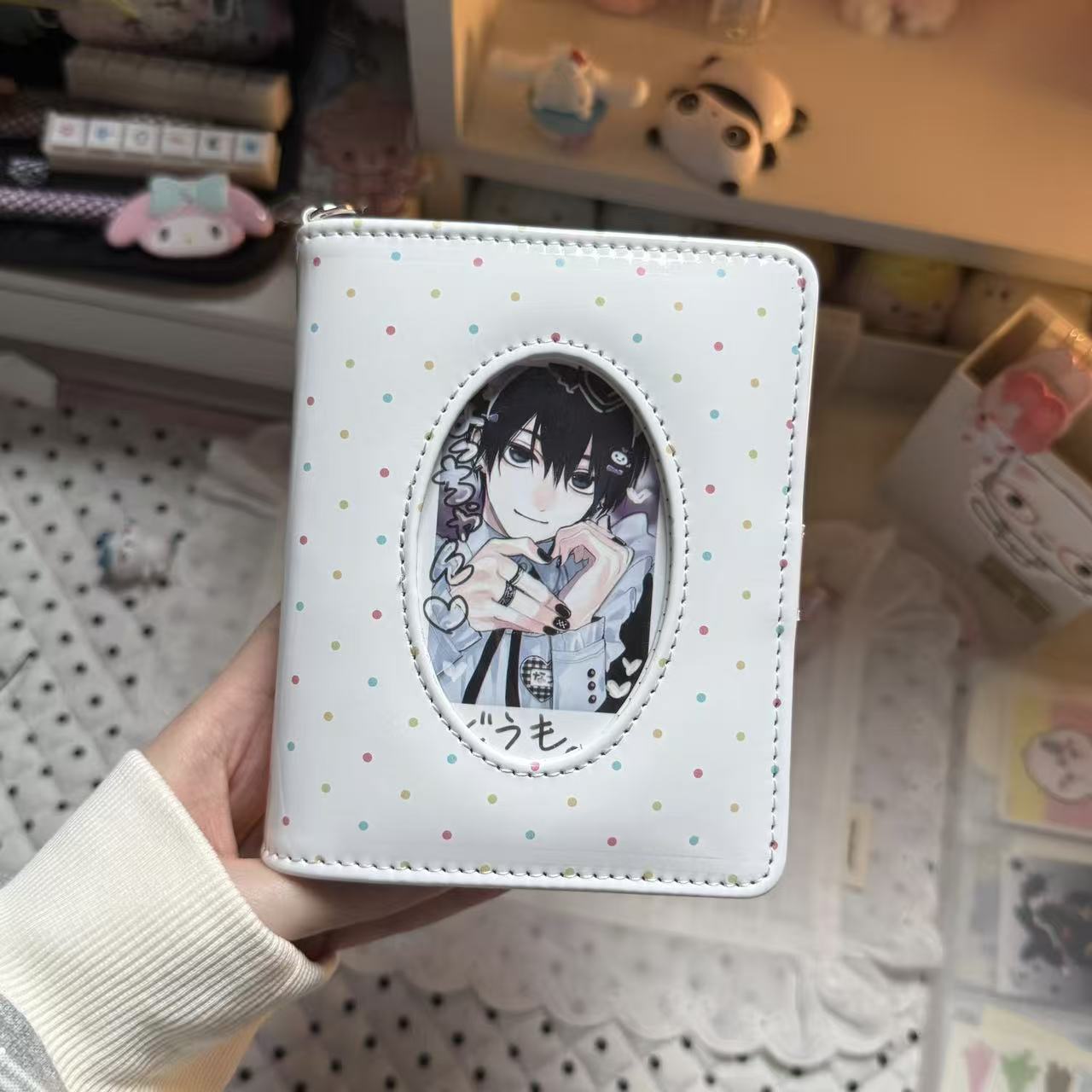 韩系波点m5皮质活页手账本高颜值