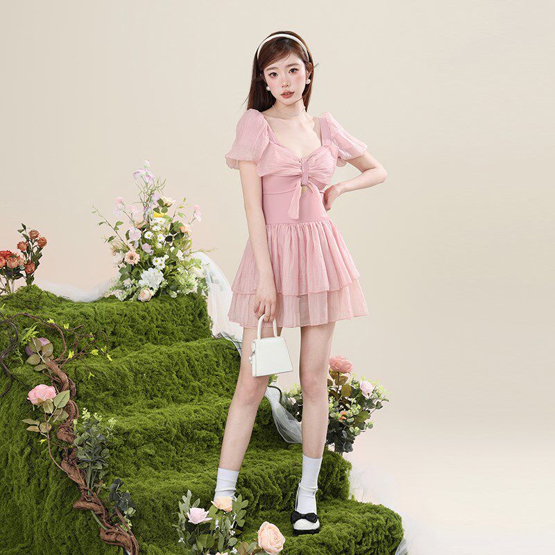 连体泳衣女夏2024新款s爆款保守显瘦遮肉海边度假平角裙式时尚泳,运动/瑜伽/健身/球迷用品,连体泳衣,淘宝优惠券,粉丝福利购,淘宝优惠卷