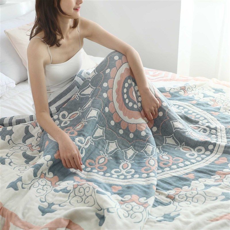 五层纱毛巾被毛巾毯纱布床单盖毯单L人双人夏凉被吸汗透气,床上用品,休闲毯/毛毯/绒毯,淘宝优惠券,粉丝福利购,淘宝优惠卷