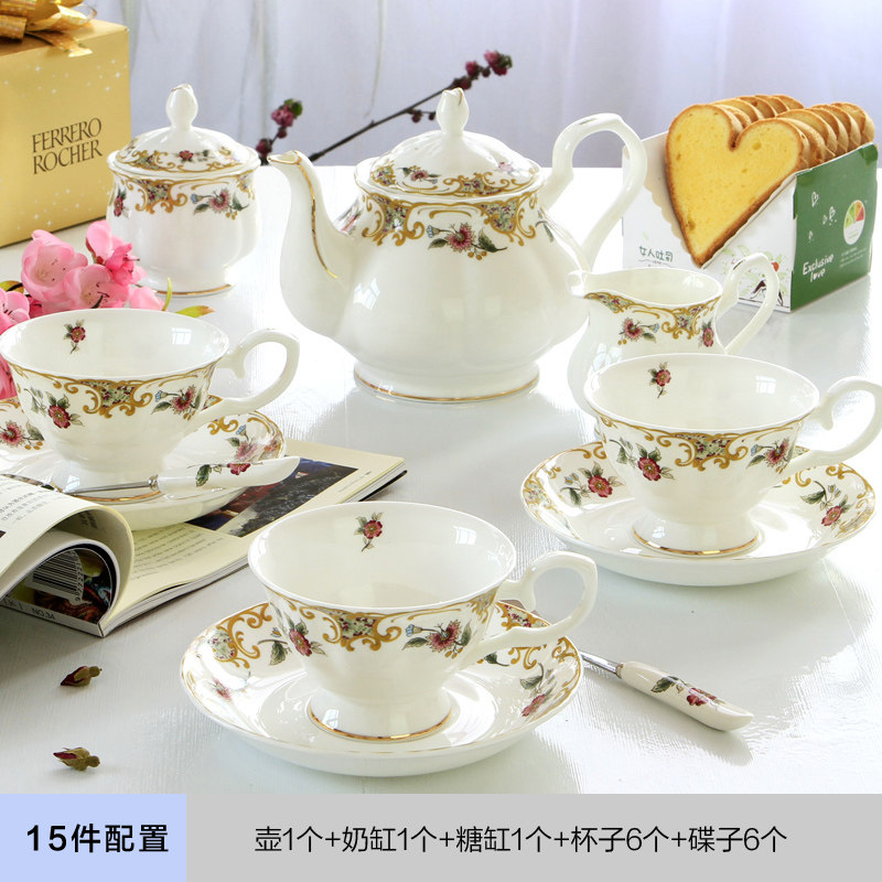 欧式茶具咖啡杯套装英式下午y茶茶具红茶杯碟套装陶瓷美式咖啡具