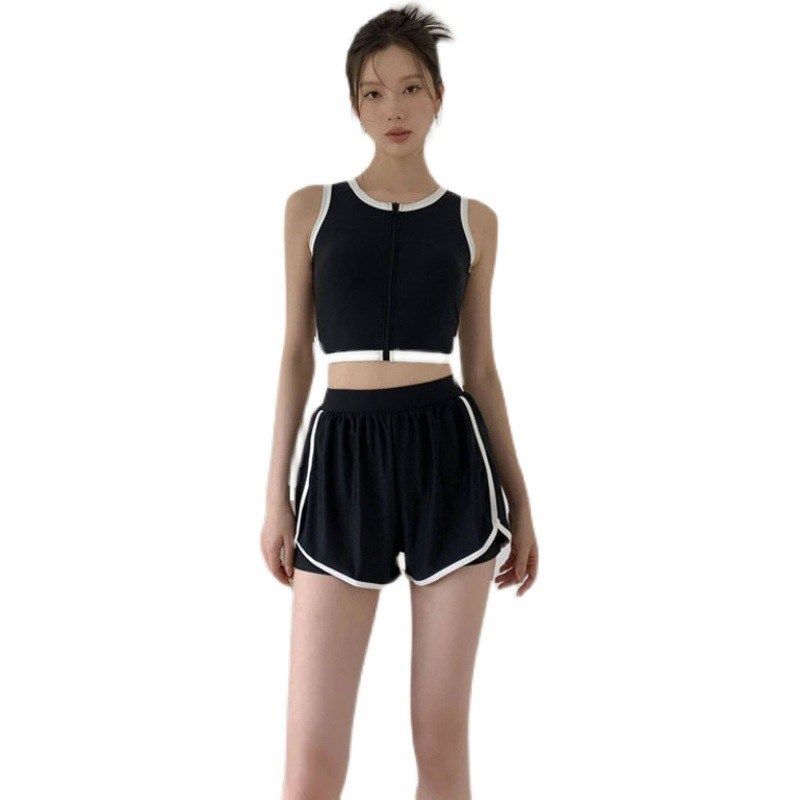 新款分体泳衣女学生小胸运动保守平角裤N显瘦遮肚温泉游泳装,运动/瑜伽/健身/球迷用品,分体泳衣,淘宝优惠券,粉丝福利购,淘宝优惠卷