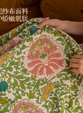 佛手花浴巾A类四层纱布浴巾女2B025新款全棉大人不掉毛新中式