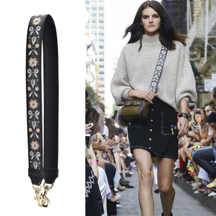 宽肩带配件斜跨绣花民族风刺绣单肩斜挎带子女士包包带替换带单卖