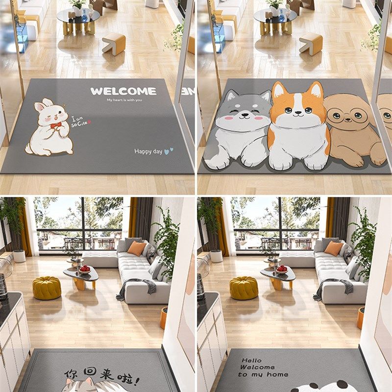 入户门地垫进门脚垫ppvc门垫可擦免洗皮革进户可裁剪门口卡通地毯,居家布艺,家用脚垫,淘宝优惠券,粉丝福利购,淘宝优惠卷
