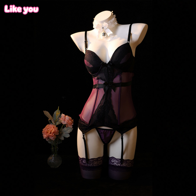 Like You只做对小胸友好款性感御姐蕾丝带胸垫显瘦连体衣纯欲qqny