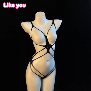 透明连体网衣睡衣女情趣新款 连体衣qqny You欧美性感内衣大码 Like