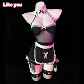 Like You小胸性感聚拢胸衣连体衣连体衣套装 角色扮演可爱qqny内衣