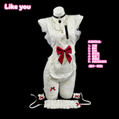 LikeYou小胸甜心性感女仆cos制服内衣纯欲可爱蕾丝蝴蝶结睡裙qqny