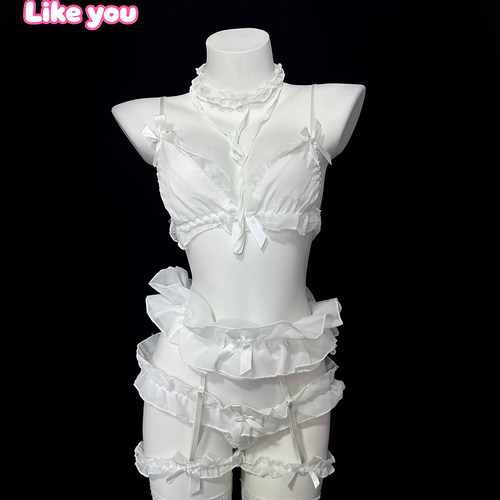 Like You内衣女纯欲性感性感蕾丝qqny小胸平胸友好聚拢显大尺度大