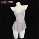 Like You小胸性感睡衣女纯欲风蕾丝吊带睡裙套装 qqny内衣诱惑睡衣