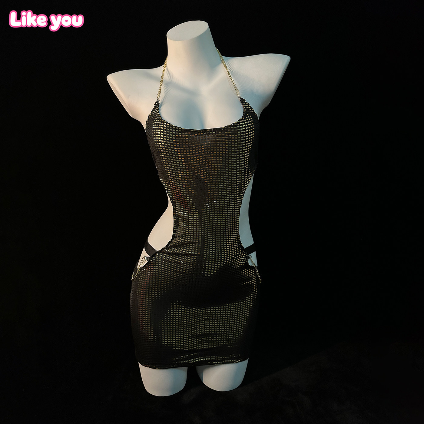 Like You 小胸显大qqny趣情内衣纯欲性感羞耻大尺度女魅魔cos亮片