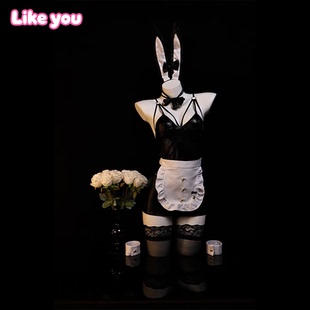 LikeYou兔女郎性感制服女仆套装 趣味女佣短裙qqny内衣cos制服可爱