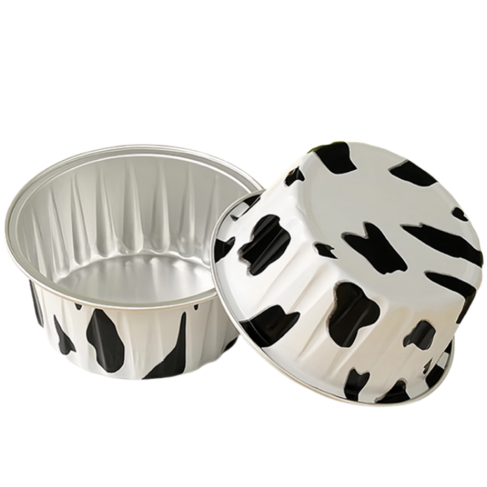 空气炸锅锡纸碗铝箔可重复家用烤箱蛋糕布丁烘焙模具小锡纸盒杯盘