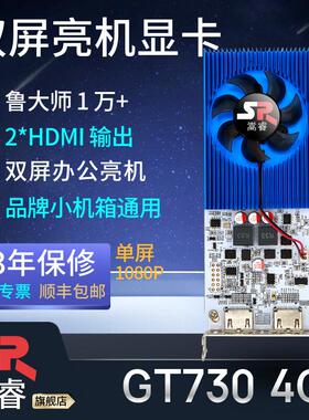 嵩睿GT730亮机卡半高显卡 RX550双HDMI显卡 工控OPS 电脑独立显卡