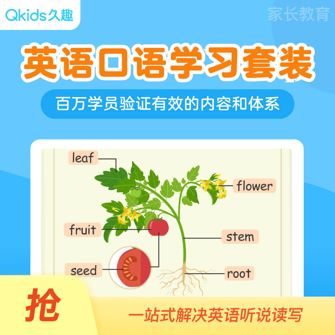 久趣中教线上英语直播课 1V4 授课 全面提升英语能力