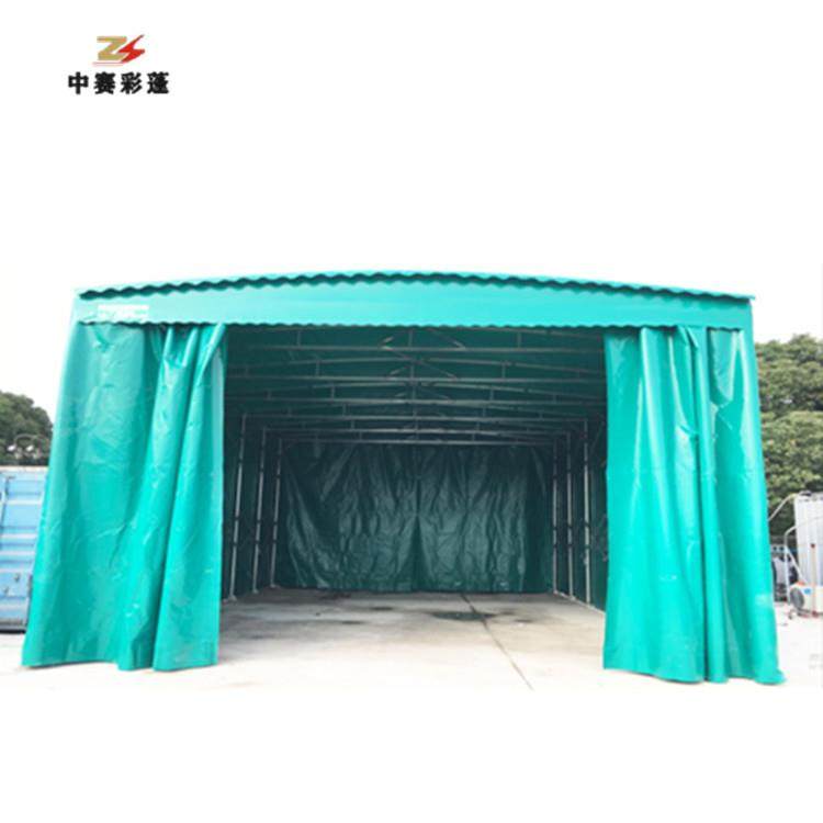 移动推拉雨棚遮阳棚电动折叠伸缩大型仓库雨蓬车棚活动大排档帐篷