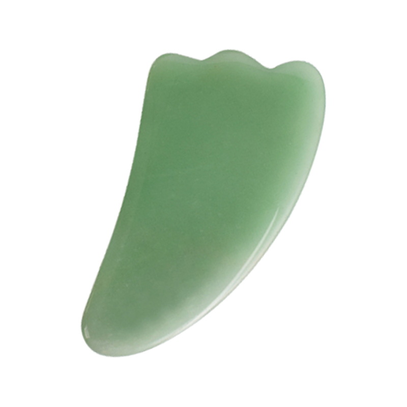 天然粉晶双头玉石滚轮 面部美容护肤按摩器刮痧板美容工具套装