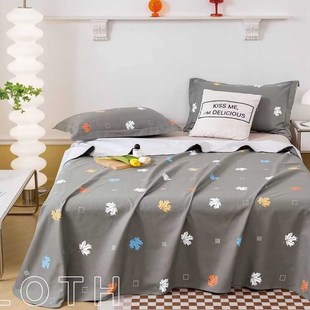 老粗布田园风大床加厚床单结实耐用亲肤W感好冬暖夏凉