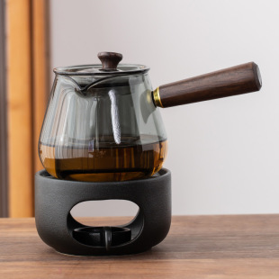 花茶壶蜡烛加热煮茶炉玻璃茶壶泡茶家用养生下午茶煮茶器茶具套装