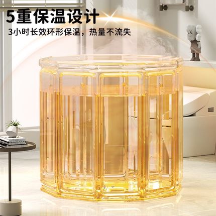 泡澡桶大人折叠沐浴桶成人儿童洗澡桶家用加厚保温浴桶浴缸小户型