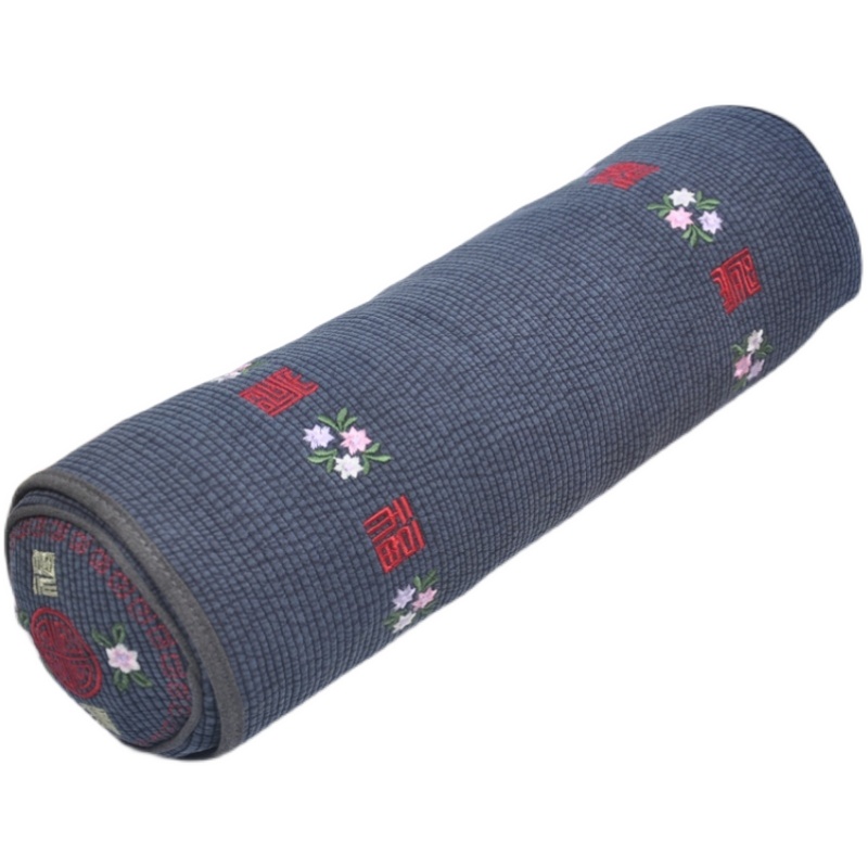 山核桃砂洗棉核桃圆柱形颈椎枕桃核修复保健枕糖果护颈枕拆洗