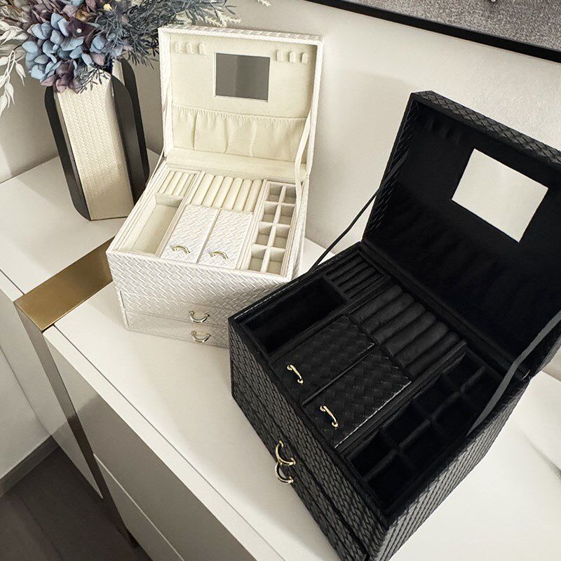 高档轻奢首饰盒多层大容量戒指手镯项链耳饰手表珠宝饰品收纳盒