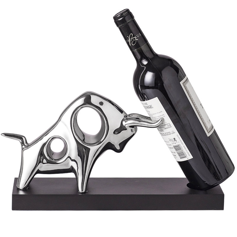 轻奢牛气冲天红酒架摆件家居客厅酒柜餐柜酒托装饰品乔迁礼物,家居饰品,装饰摆件,淘宝优惠券,粉丝福利购,淘宝优惠卷