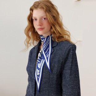 XINUO 风过之处 真丝丝巾女2024新款高级感 复古桑蚕丝菱形巾秋季