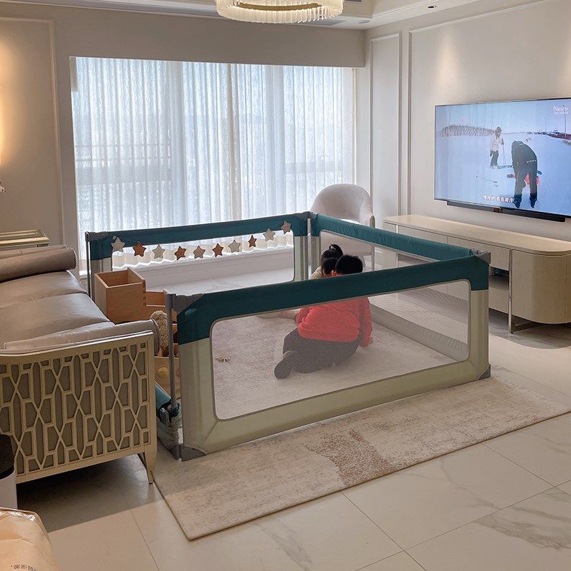 Resfor床地两用宝宝游戏围栏婴儿爬爬垫防护栏儿童床围栏室内家用,玩具/童车/益智/积木/模型,游戏围栏,淘宝优惠券,粉丝福利购,淘宝优惠卷