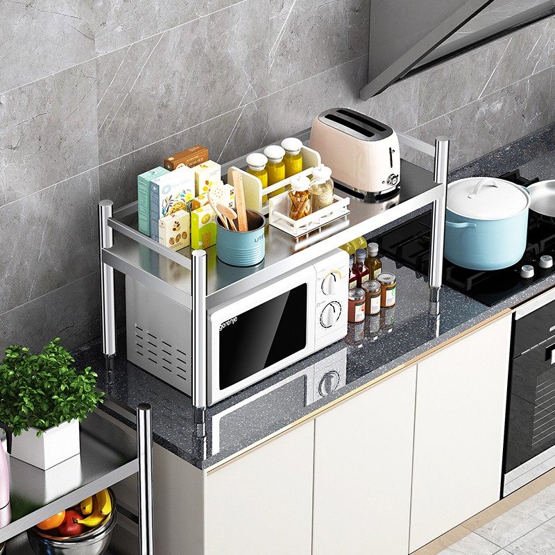 304不锈钢厨房置物架一层台面带围栏微波炉架子单层灶台支架收纳1,厨房/烹饪用具,厨房置物架/置物柜/角架,淘宝优惠券,粉丝福利购,淘宝优惠卷