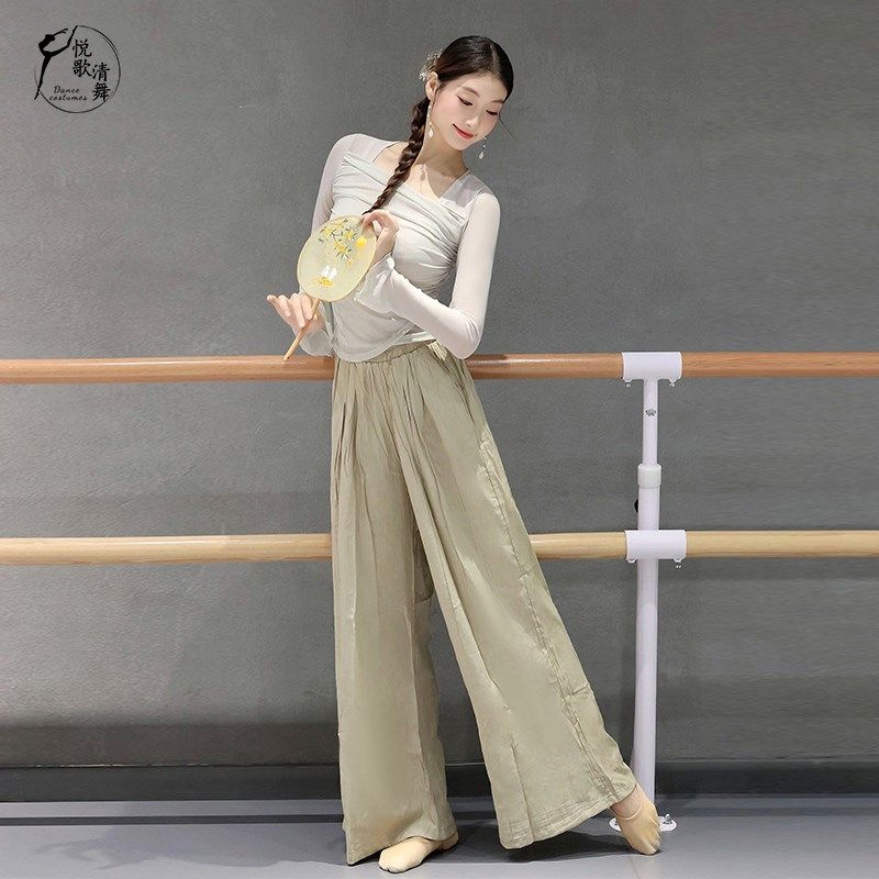 现代舞上衣网纱2024新款舞蹈练功服秋冬黑色演出服长袖古典舞纱衣,运动/瑜伽/健身/球迷用品,现代舞服装,淘宝优惠券,粉丝福利购,淘宝优惠卷