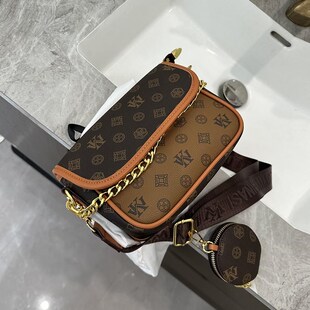 小众设计邮差包女2024新款高级感老花腋下包复古马鞍包单肩斜挎包