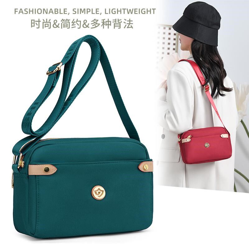 新款牛津布多层斜挎包小巧简约大容量女包帆布单肩手机包零钱小包
