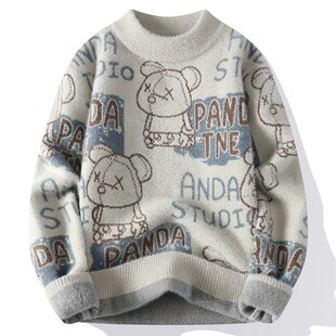 冬季13青少年半高领毛衣男孩12初中学生加厚打底衫15岁大童针织衫