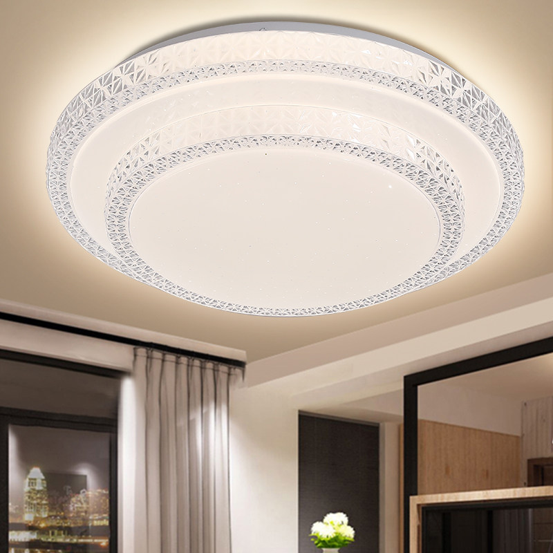 卧室灯2021新款lo超大吸顶灯轻奢双层圆形房间客厅简约现代灯具