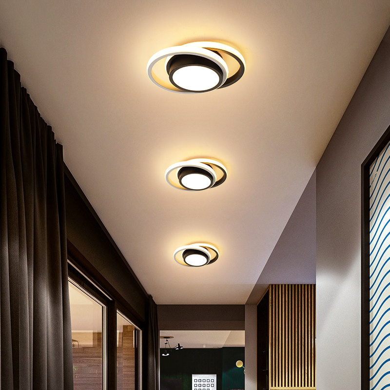北欧阳台灯走廊过道灯圆形简约衣A帽间浴室灯具厨卫led玄关吸顶灯