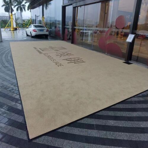 高档尼龙地毯定制橡胶门垫商用门口logo图案星期地垫订做除尘脚垫