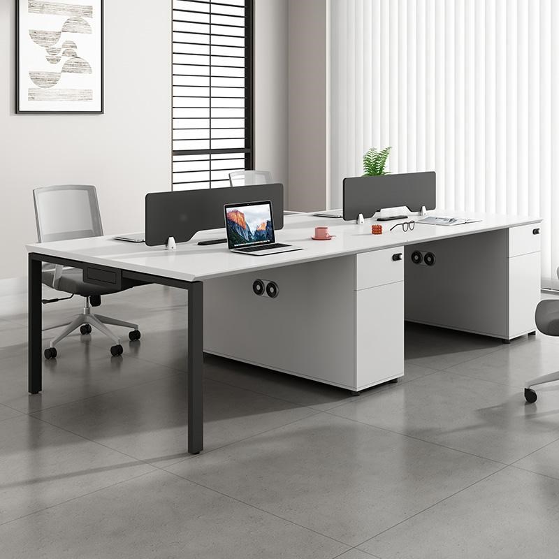 简约现代单人员工位带插座职工电脑办公室桌2人位6人位卡位隔断