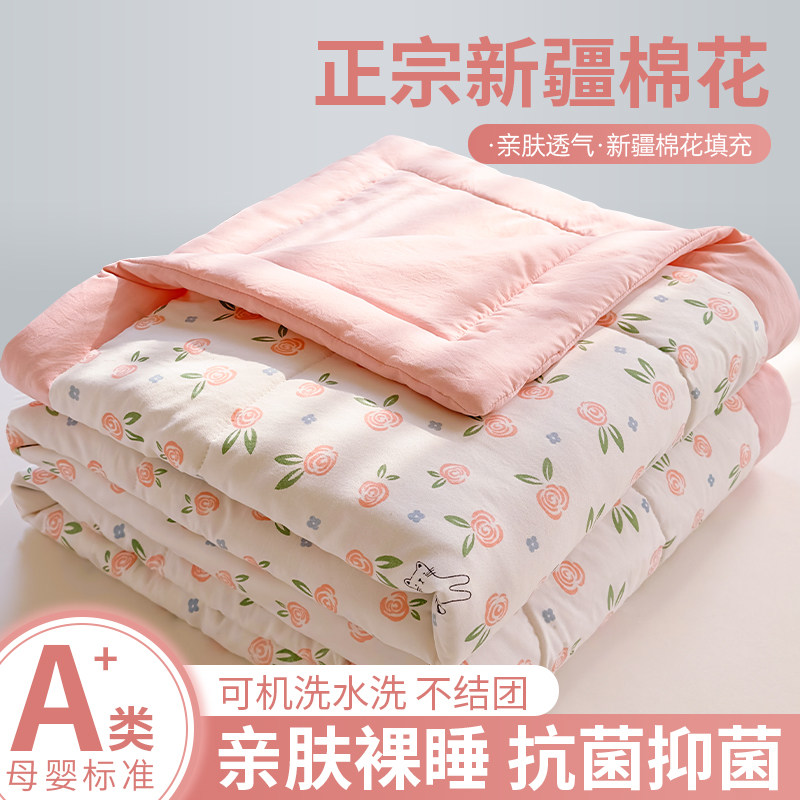 空调被夏凉被可机水洗被r子夏被单人双人夏季纯棉全棉被芯2024新