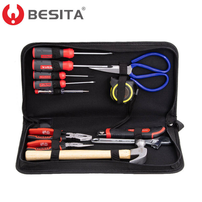 百思泰家用d家庭工具箱套装12件工具组套应急包木工工具套装家用