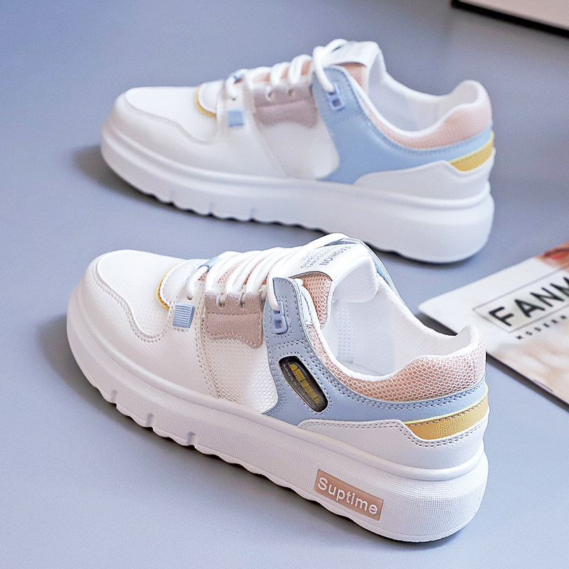 2022夏季春新款网面透气拼色小白鞋子女学生百搭运动板鞋休闲女鞋